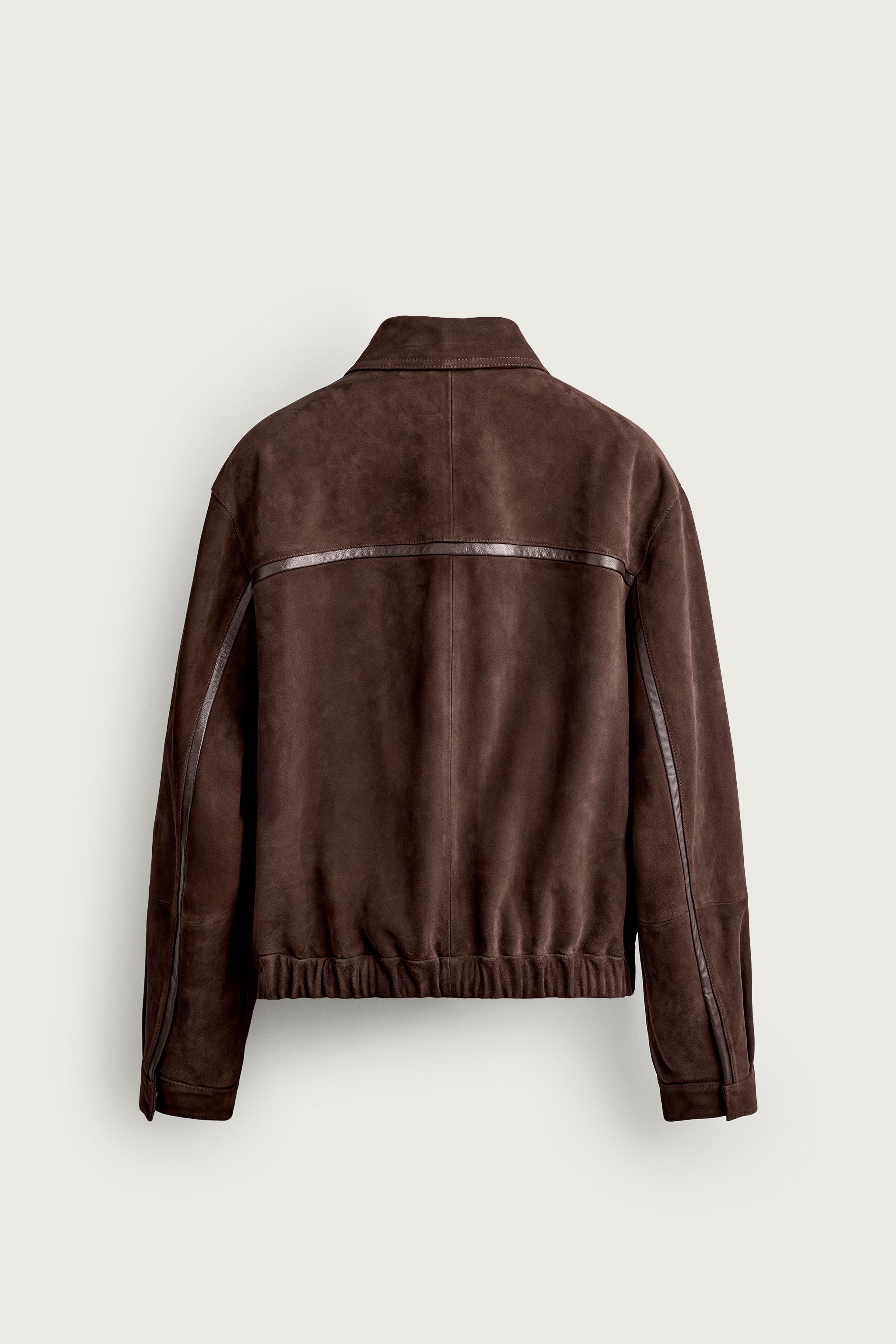 RELAXED FIT SUEDE LEATHER JACKET