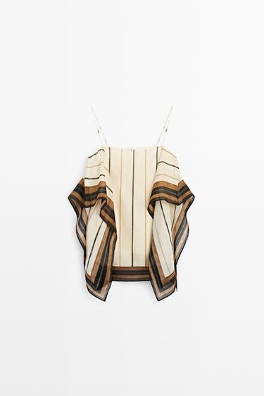 Zara Flowing striped strappy top - 773 - Image 0