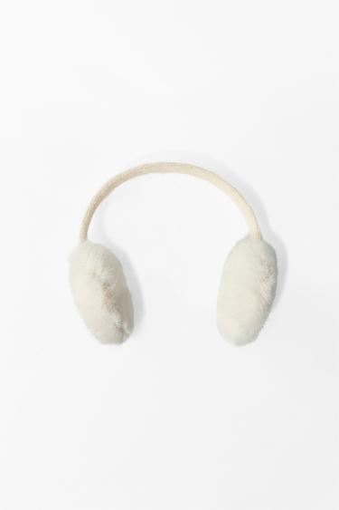 Zara ST. MORITZ® FAUX FUR EAR MUFFS - Ecru