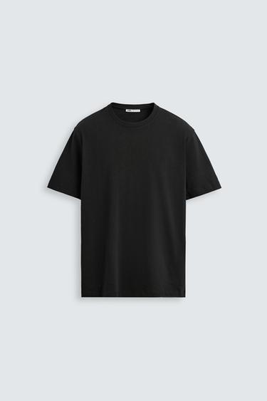BASIC MEDIUM WEIGHT T-SHIRT - Black by Zara