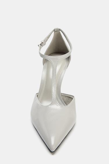 CHAUSSURES À TALONS À BRIDES - Gris clair de Zara - Image 3