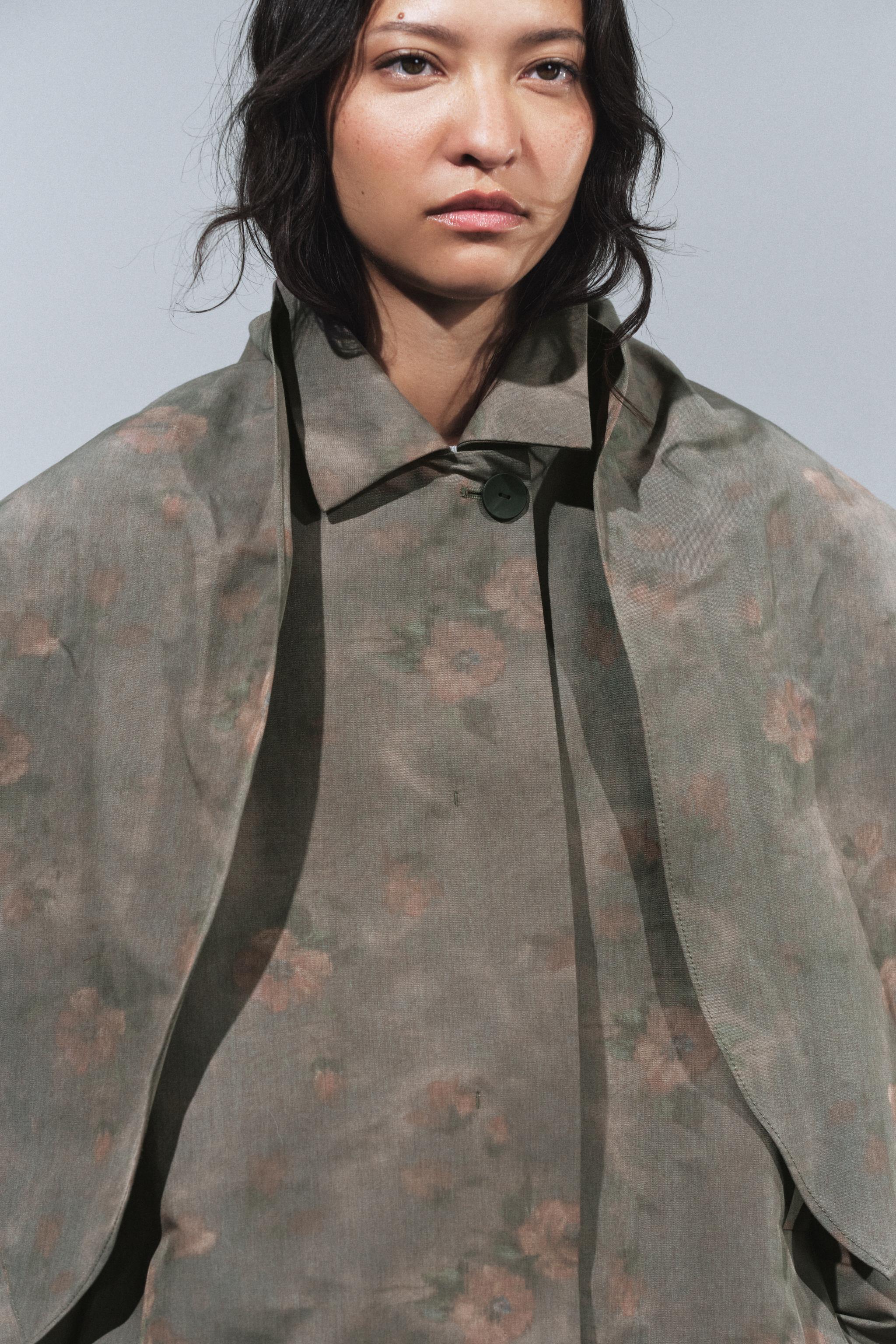 TRENCH FOULARD FLORES ZW COLLECTION