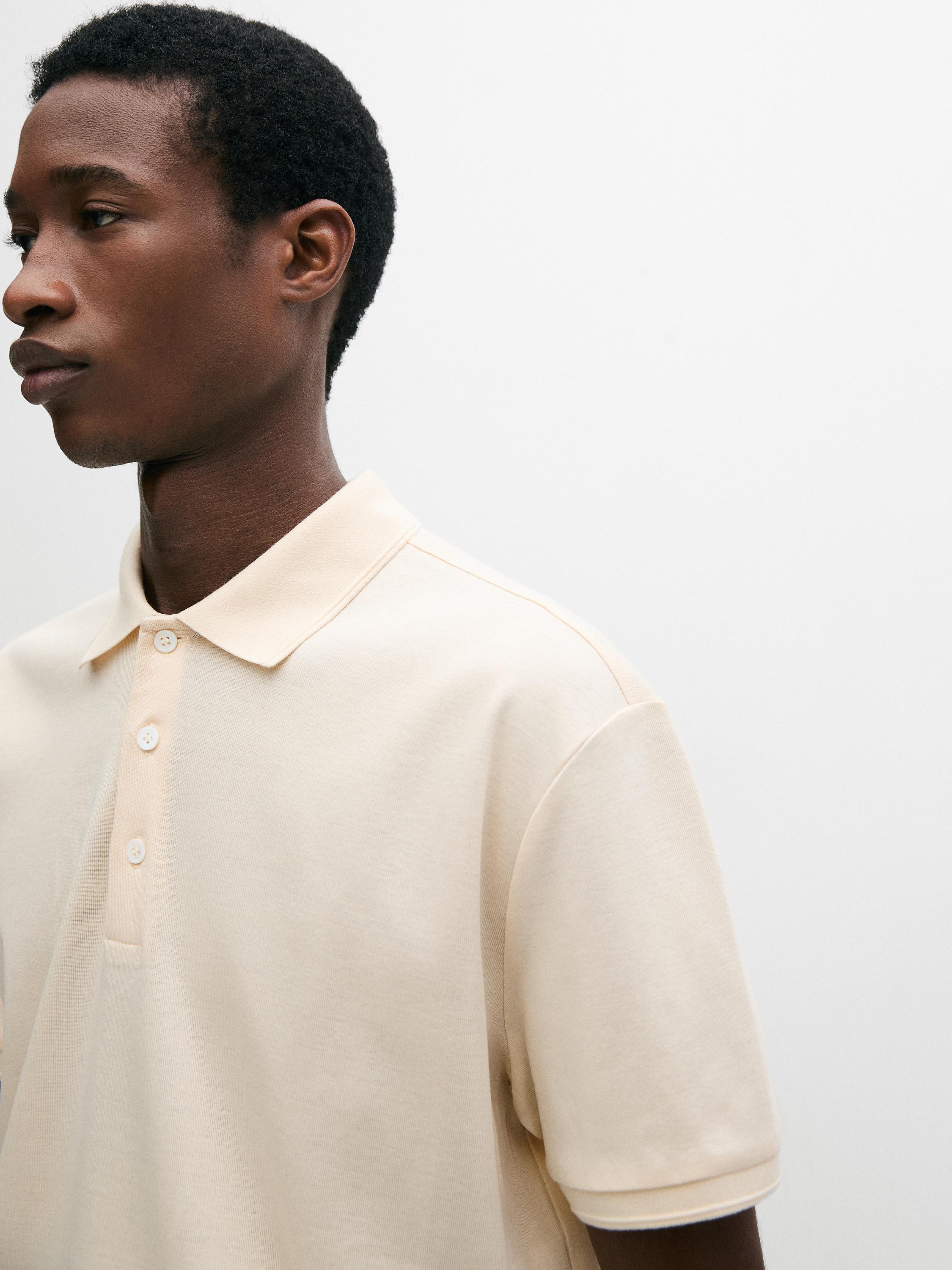 Short sleeve cotton polo shirt