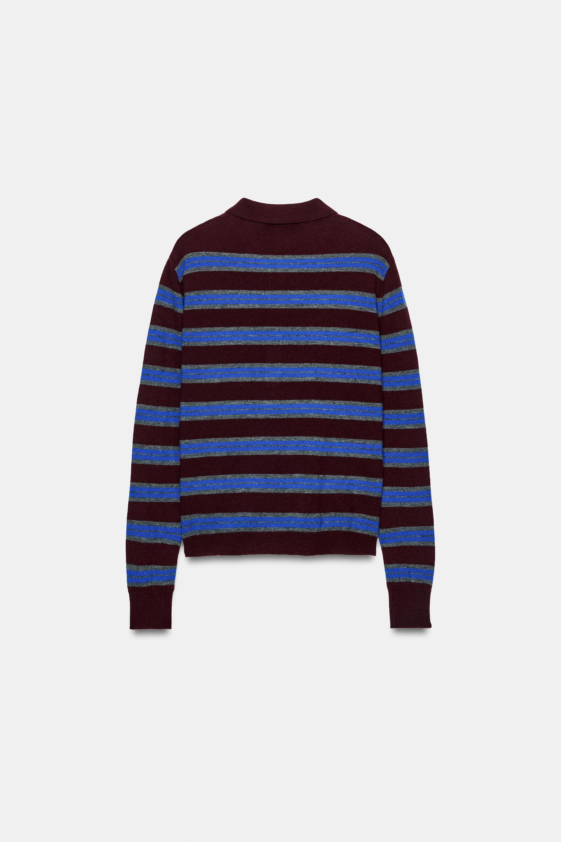 EXTRA-SOFT 100% WOOL STRIPED POLO thumbnail 5