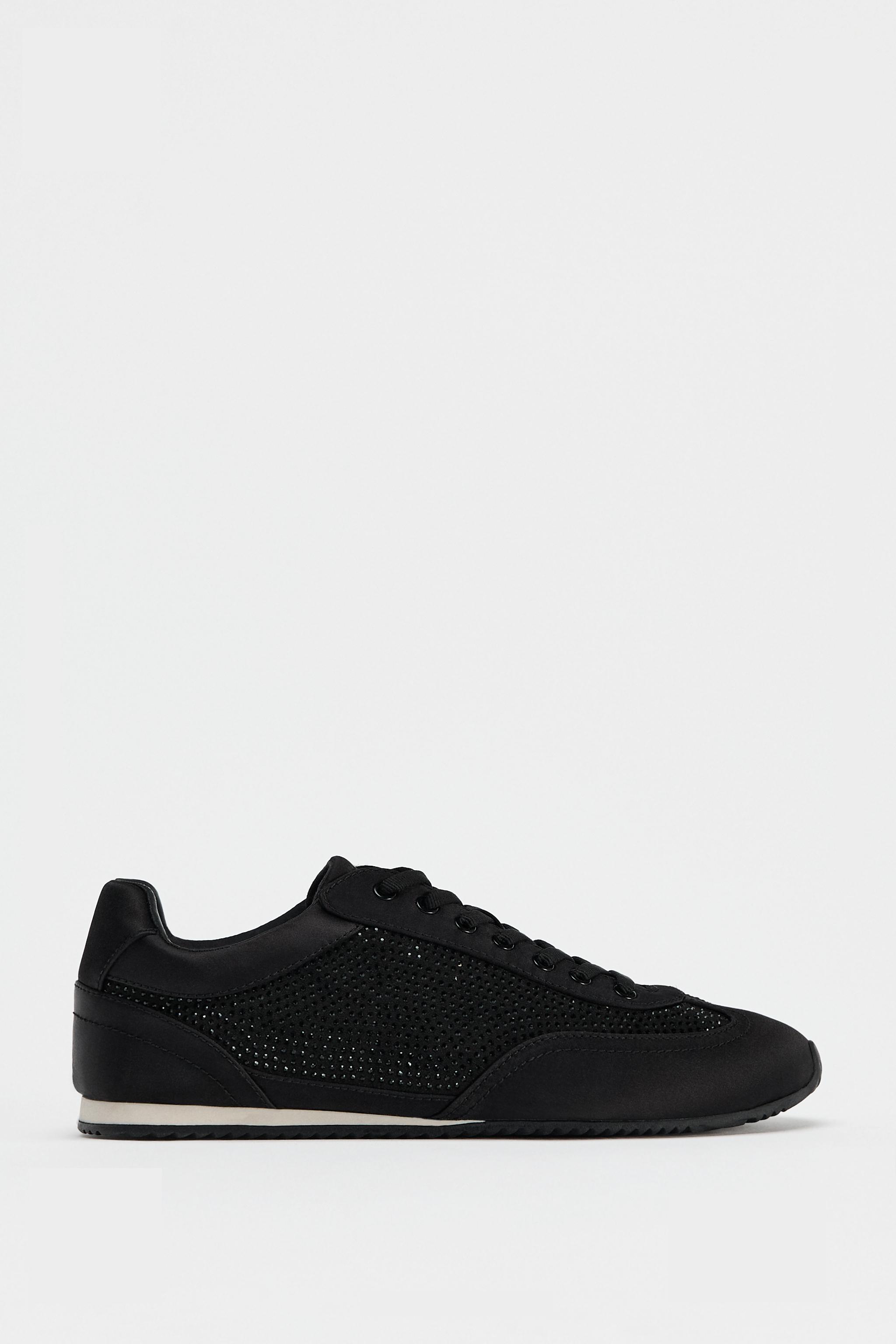 ZAPATILLAS DEPORTIVAS BRILLOS Negro ZARA Estados Unidos de America United States