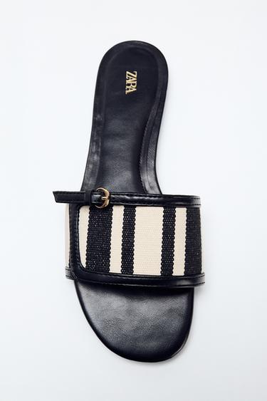 PRINTED FLAT SANDALS - Multicoloured by Zara