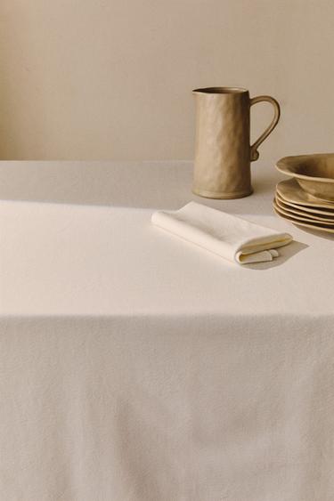 HEAVY COTTON TABLECLOTH - White by Zara - Image 5