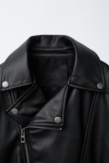 FAUX LEATHER BIKER JACKET - Black by Zara - Image 6