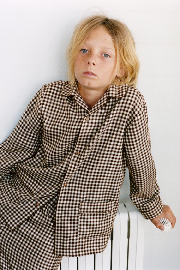 6 14 anos pijama franela cuadro vichy