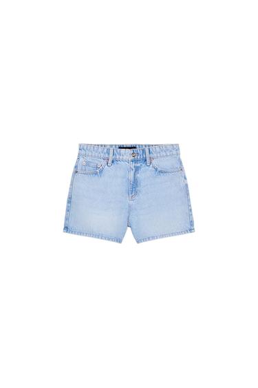 SHORTS Z1975 MOM FIT MID-RISE - Lichtblauw van Zara