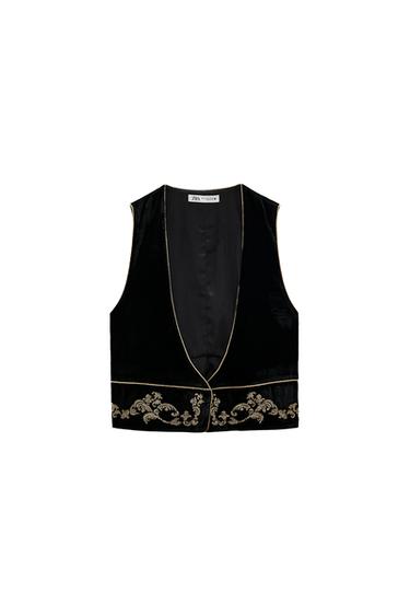 EMBROIDERED VELVET WAISTCOAT