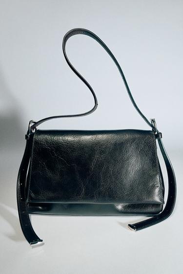 LEATHER FLAP BAG — Brown 1