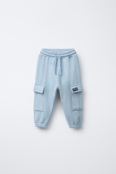 PANTALÓN JOGGER CARGO - Azul claro de Zara