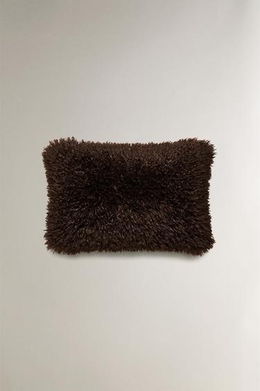 HOUSSE DE COUSSIN FOURRURE ONDULÉE - Marron de Zara - Image 2