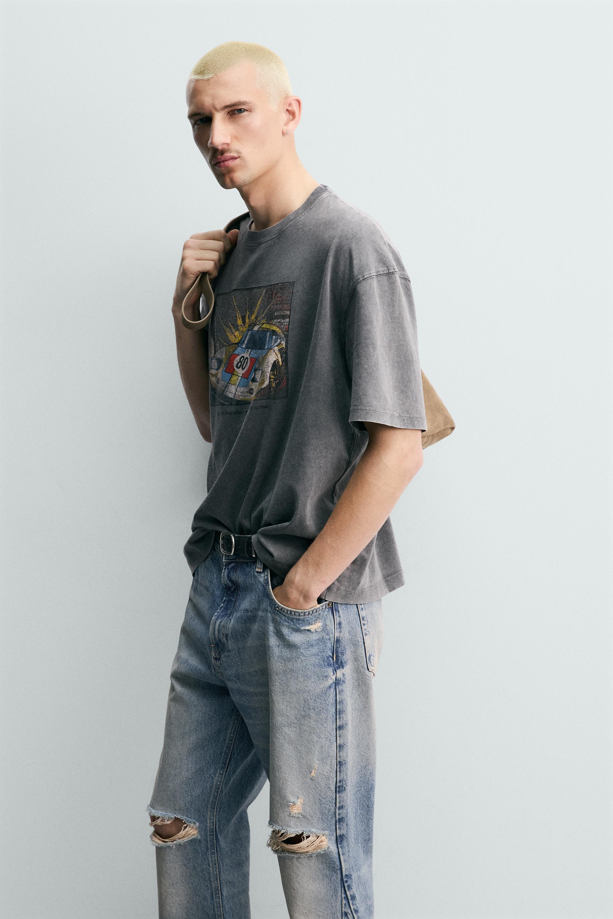 WASHED COMIC PRINT T-SHIRT