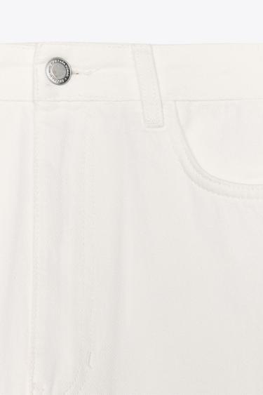 ZW COLLECTION HIGH-WAIST PALAZZO JEANS - Oyster-white by Zara - Image 7
