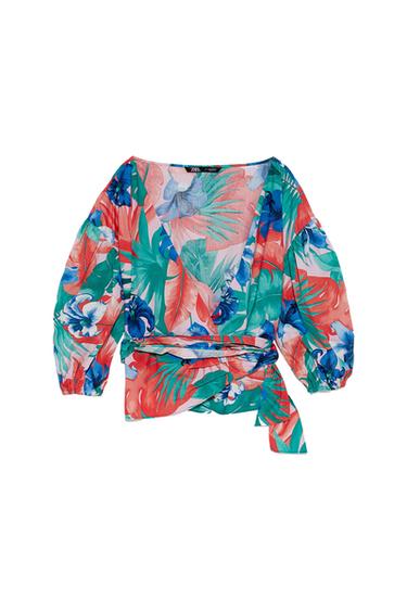 TROPICAL PRINT BLOUSE