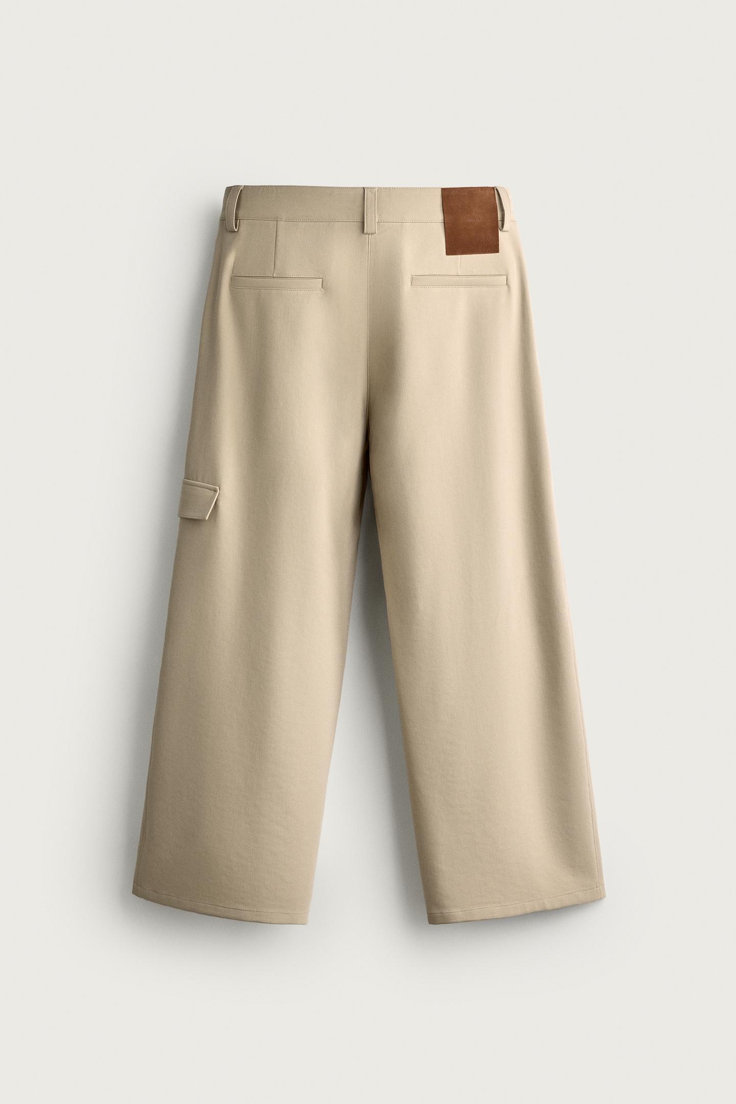 Мужские брюки Zara Relaxed Fit Cargo, цвет: Серо-коричневый коричневый — фото 8