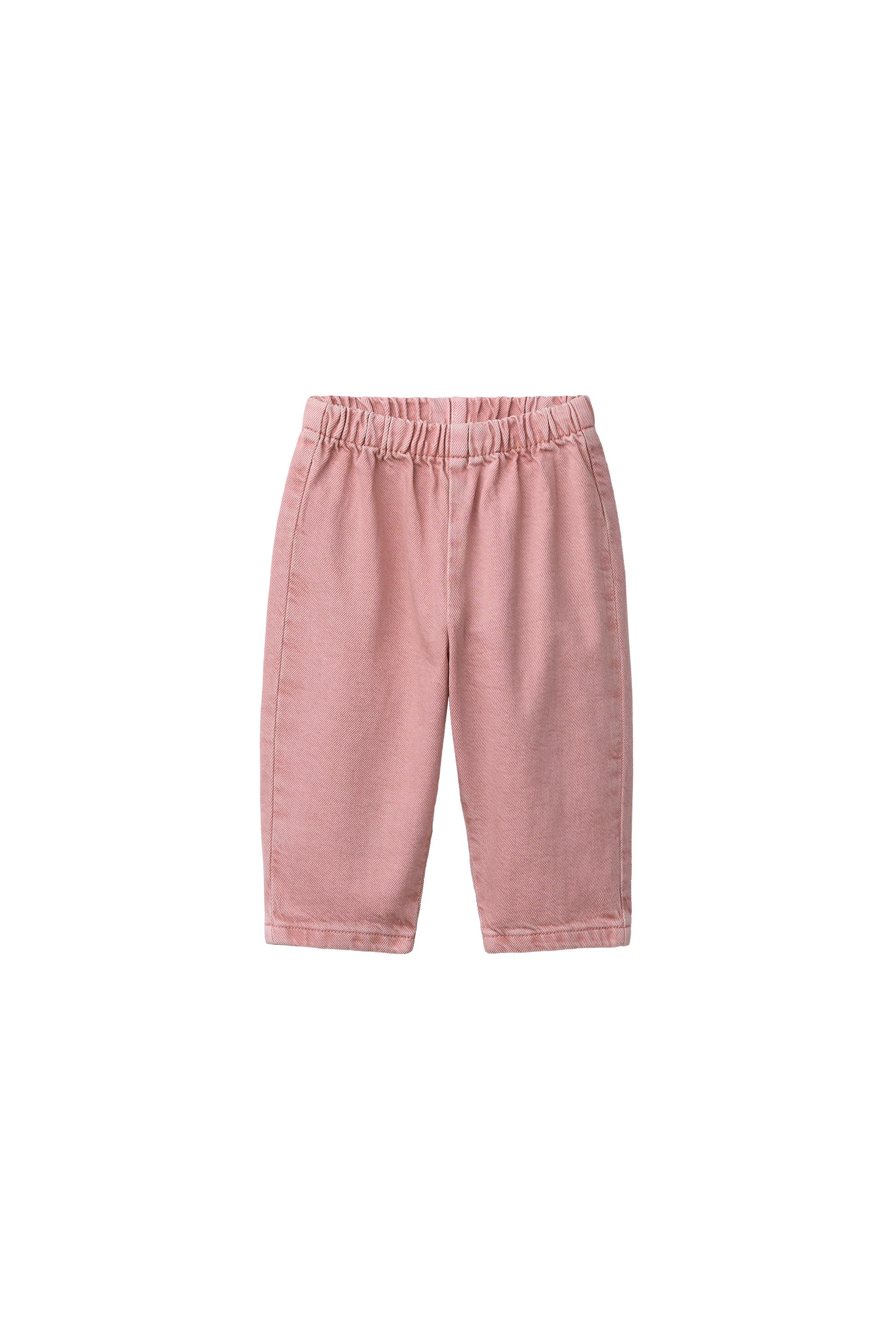ハートポケット付きツイルバギーパンツ - ピンク | ZARA Japan / 日本