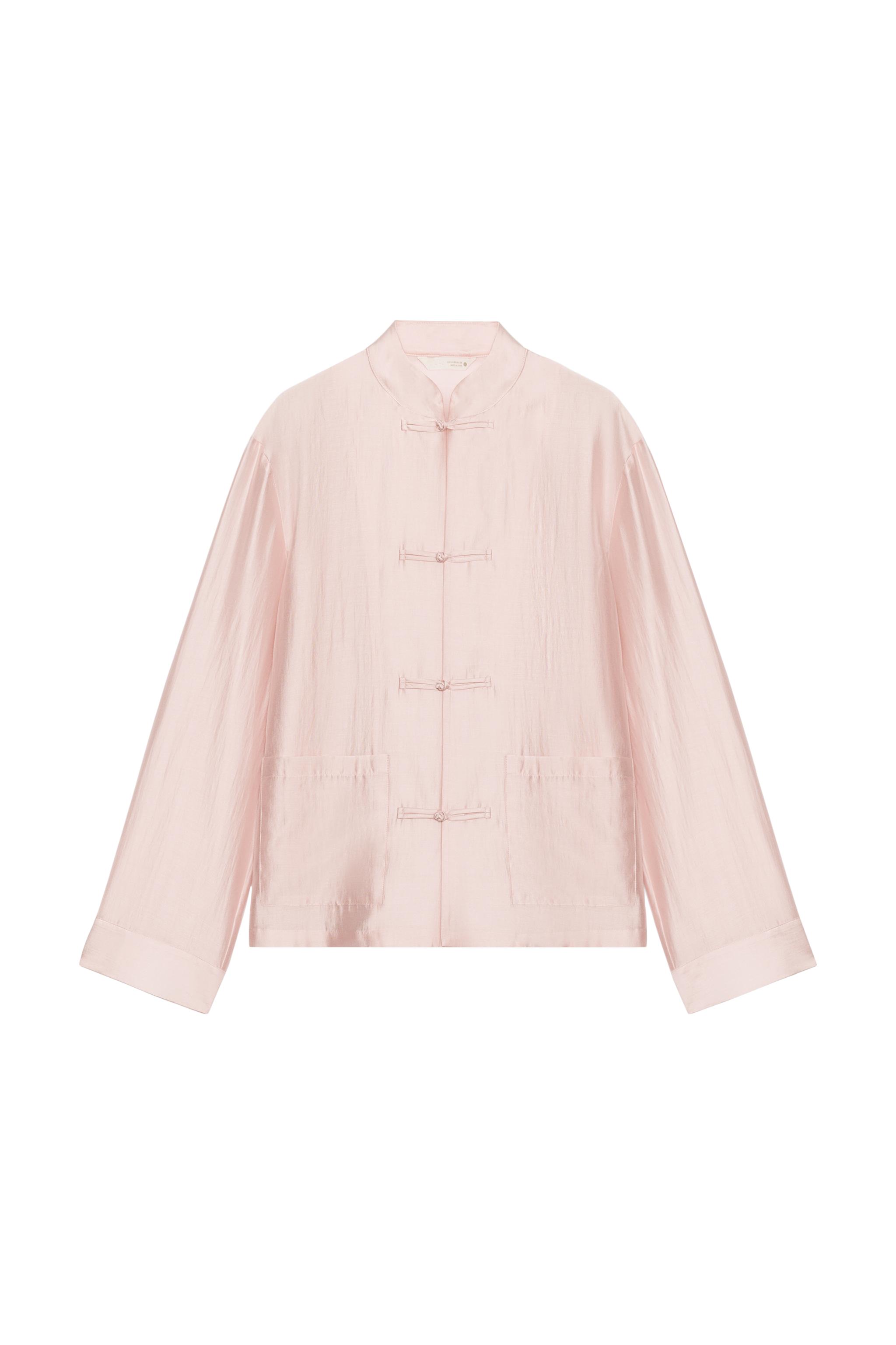 SATIN EFFECT FROG CLASP SHIRT ZW COLLECTION - White | ZARA United