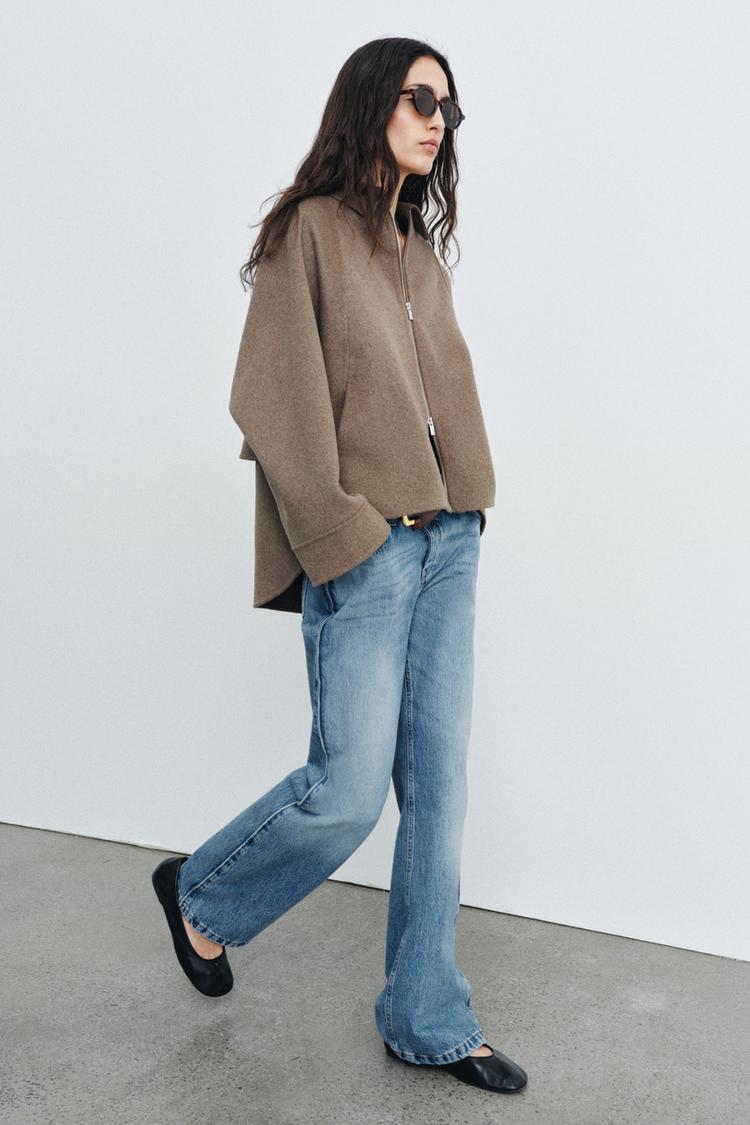 YÜN KARIŞIMLI FERMUARLI CEKET ZW COLLECTION