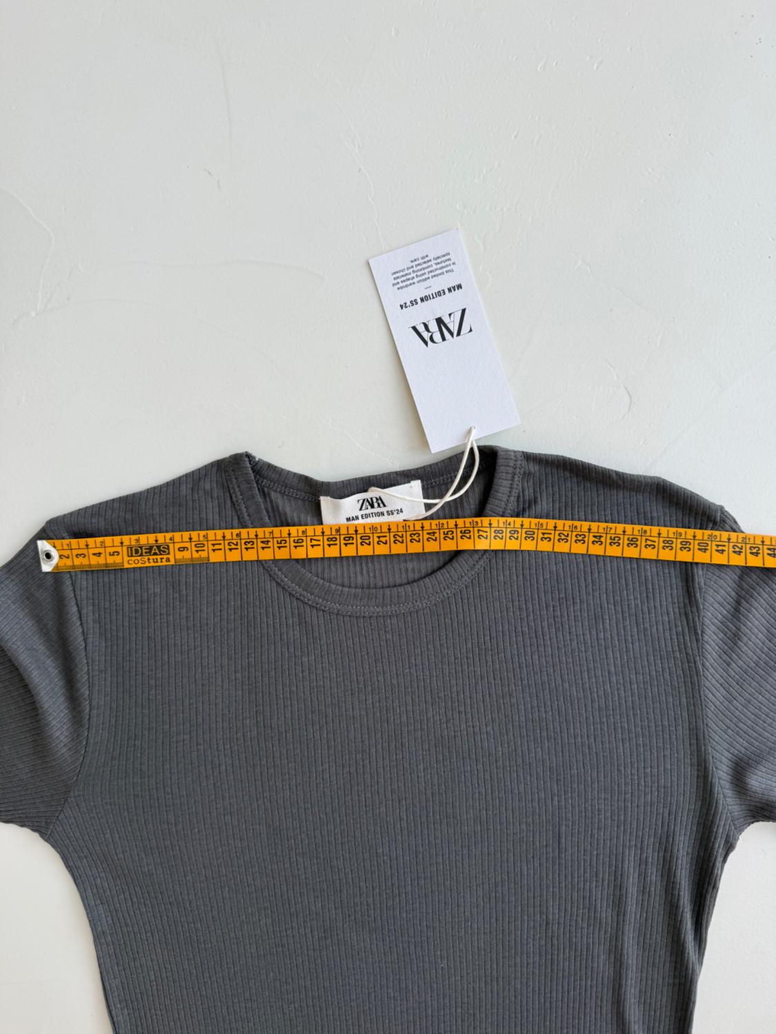 SEMI-SHEER RIBBED T-SHIRT - Image 8