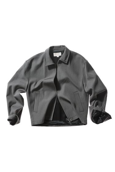 Zara 100% WOOL OVERSHIRT - Cement