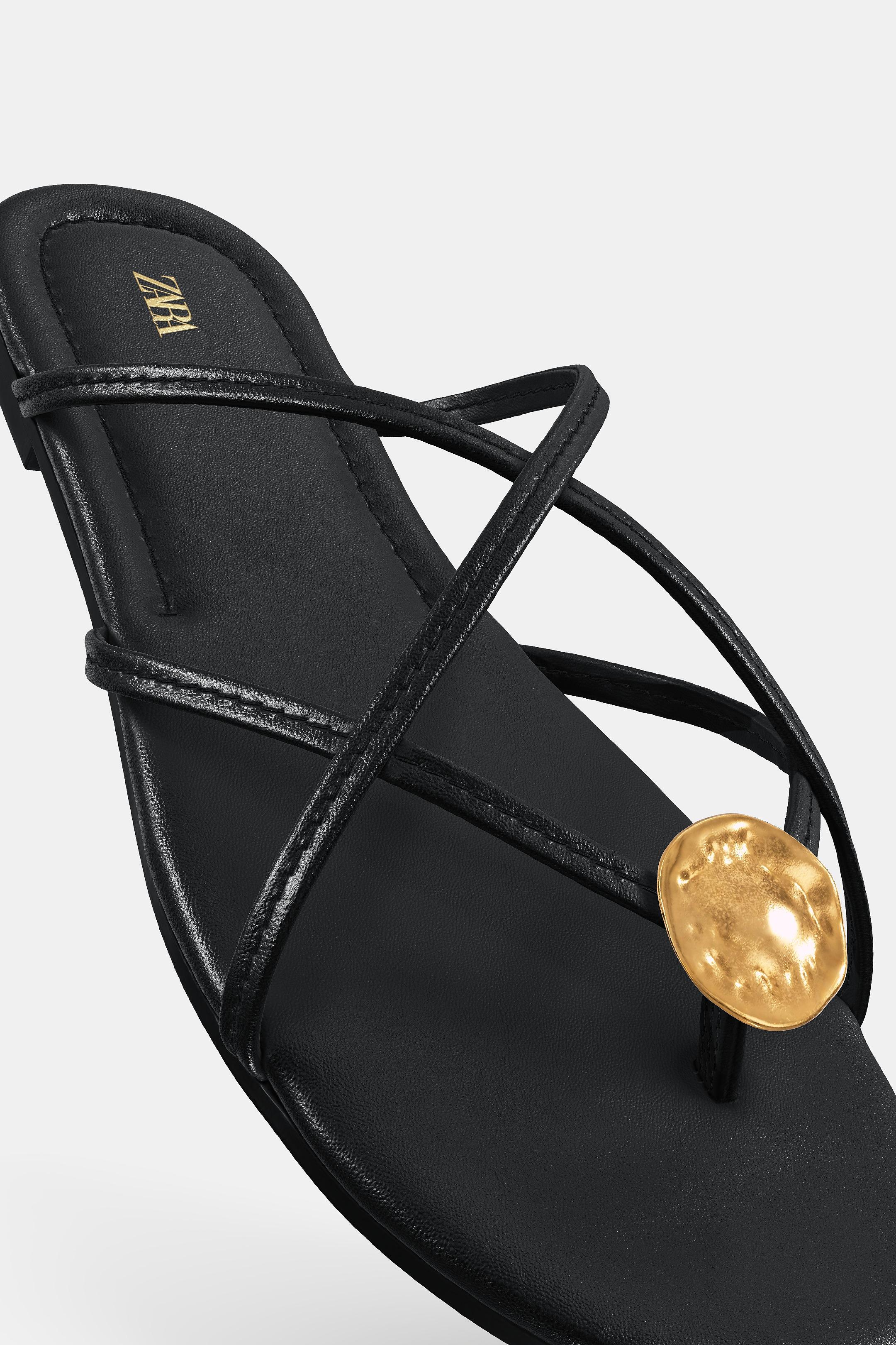 ZARA andカンペール　2点おまとめブラック クロスストラップ サンダル マルチストラップ フラットサンダル - ブラック | ZARA Japan / 日本