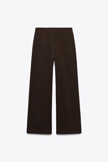 PANTALON DROIT SOFT - Chocolat de Zara - Image 6