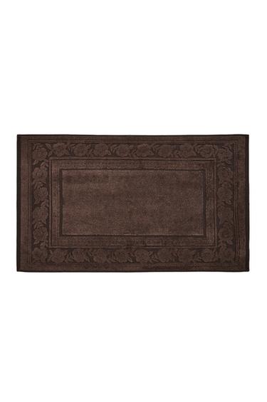 TOALHA DE PISO COM JACQUARD DE VELUDO - Chocolate da Zara