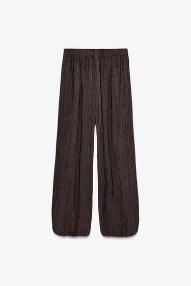 PANTALON BOUFFANT STRUCTURÉ - Chocolat de Zara - Image 5