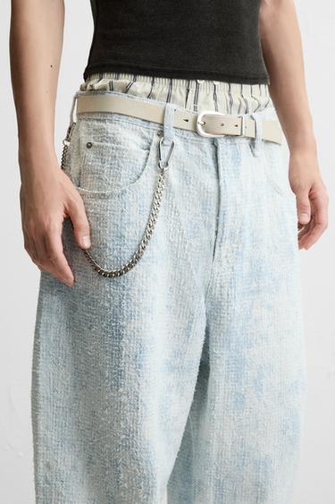 DISTRESSED BAGGY FIT JEANS - Light blue by Zara - Image 5