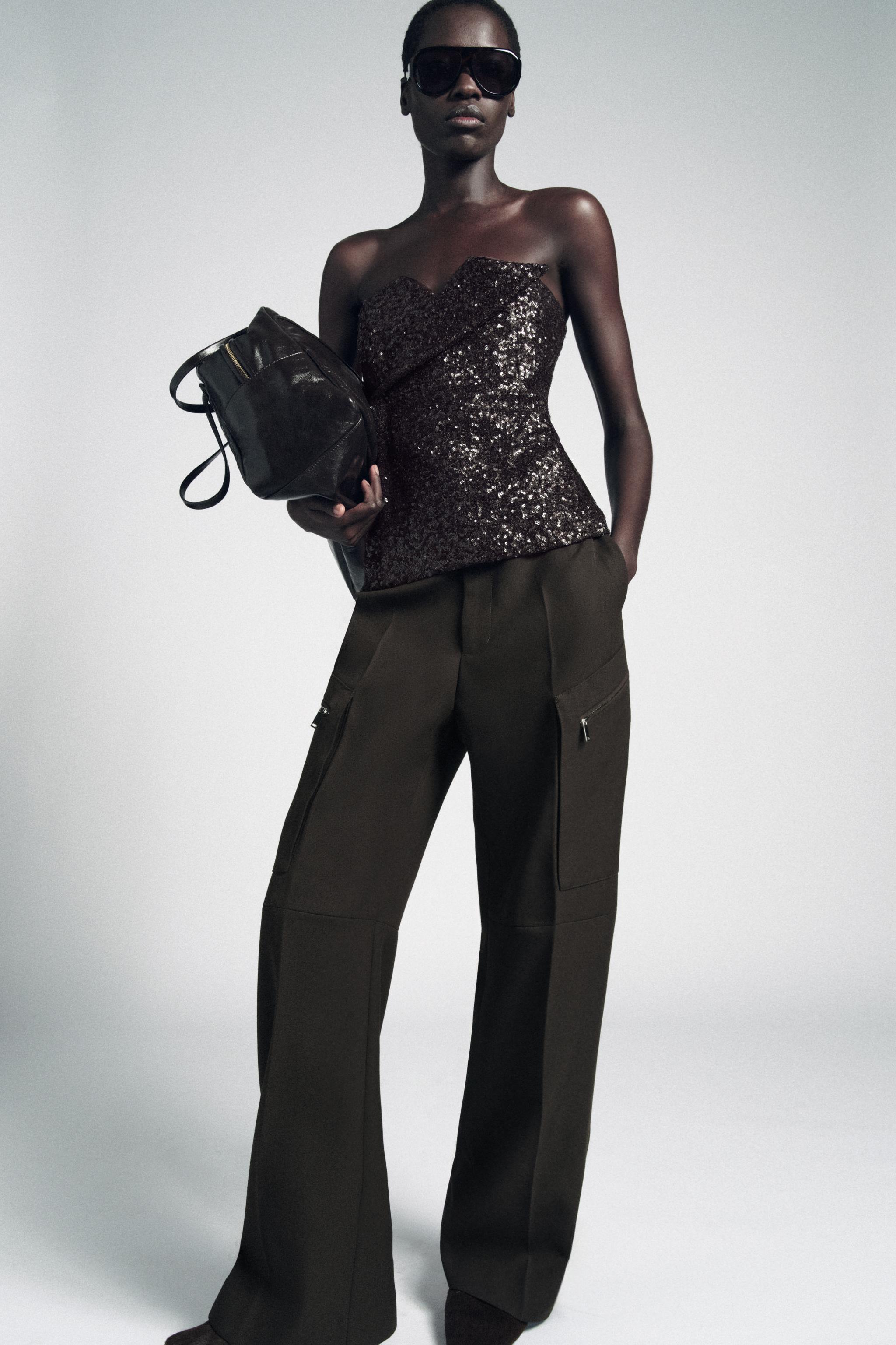 TOP BUSTIER À PAILLETTES ZW COLLECTION LIMITED EDITION