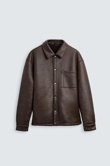 DOUBLE-FACED OVERSHIRT - Brown by Zara