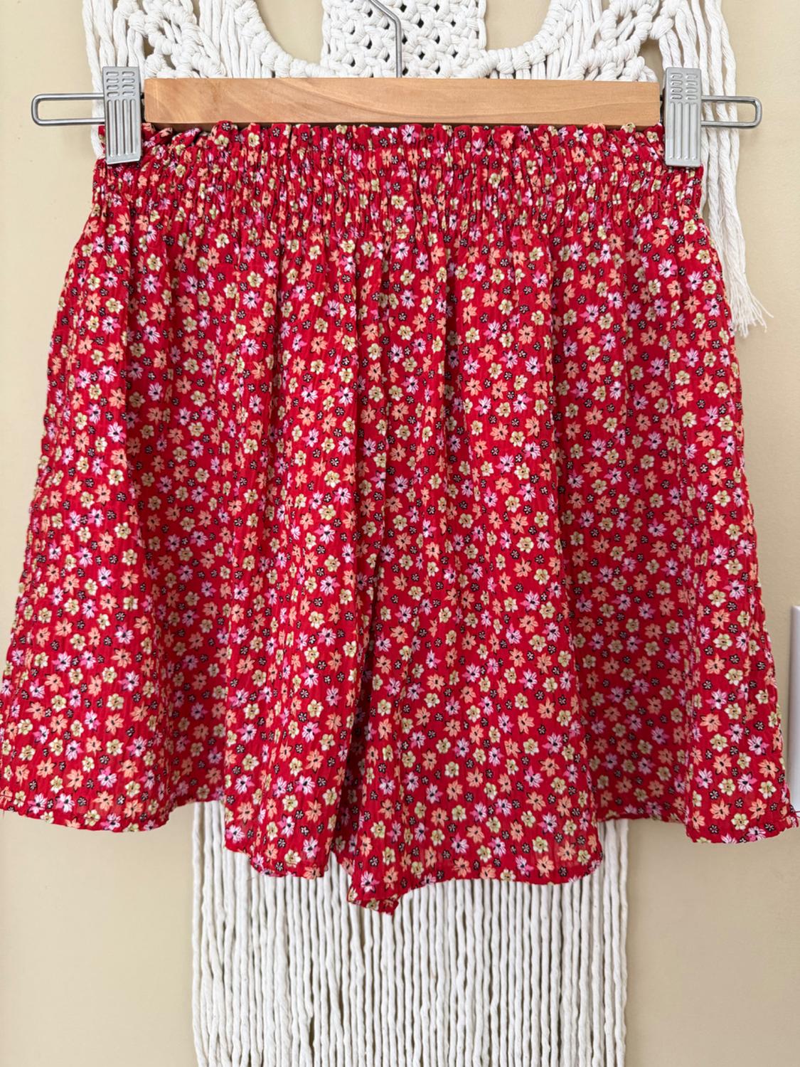 ELASTIC WAIST FLORAL SKORT - Image 4