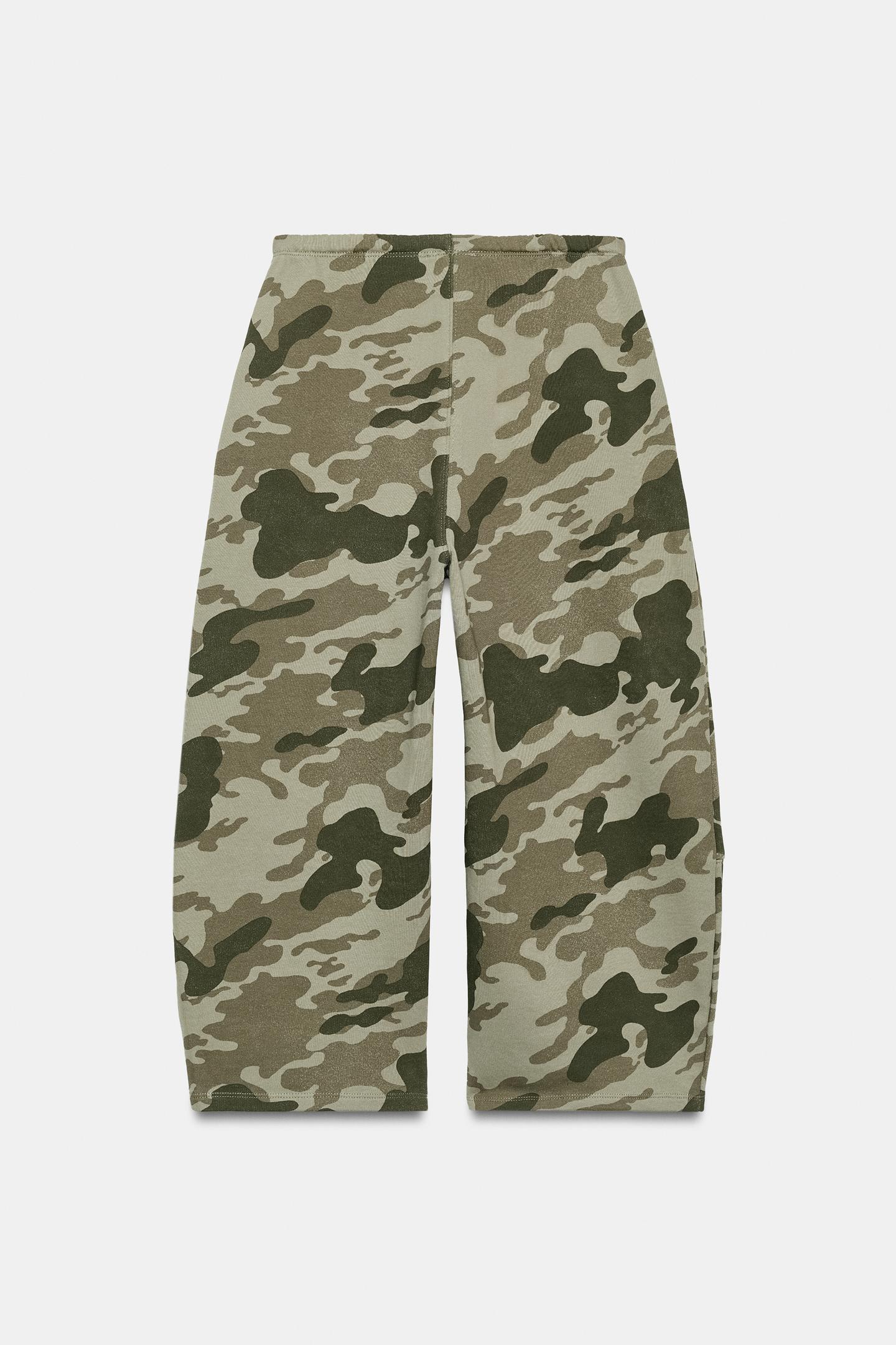 Женские брюки Zara Printed Pocket, цвет: Зелёный — фото 9