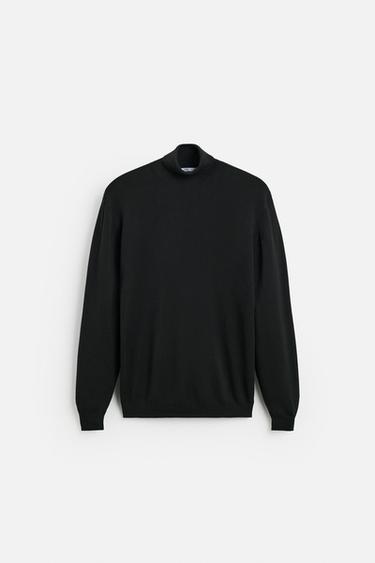 VISCOSE BLEND SWEATER - Black by Zara