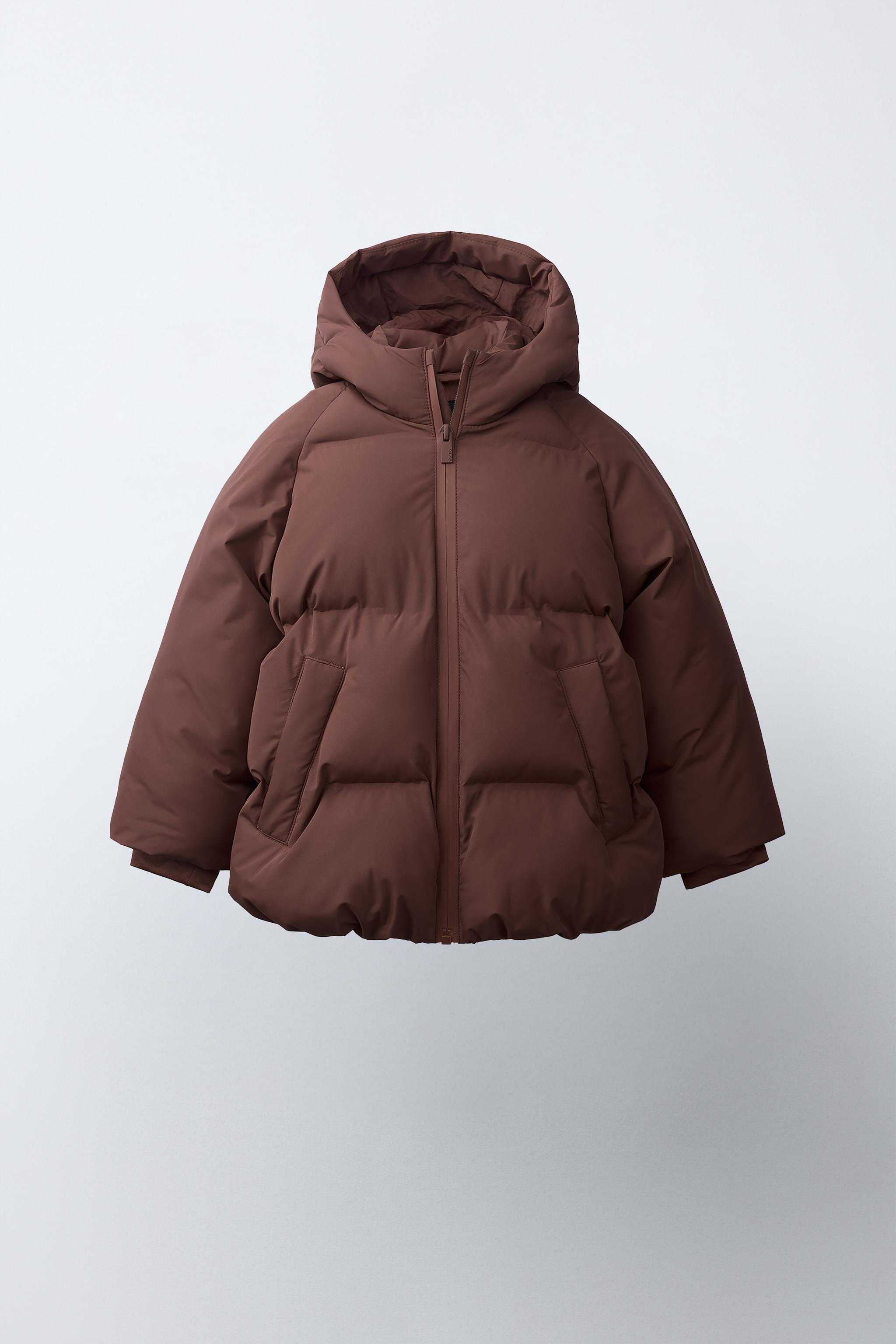 フード付き撥水加工パフコート - ネイビーブルー | ZARA Japan / 日本