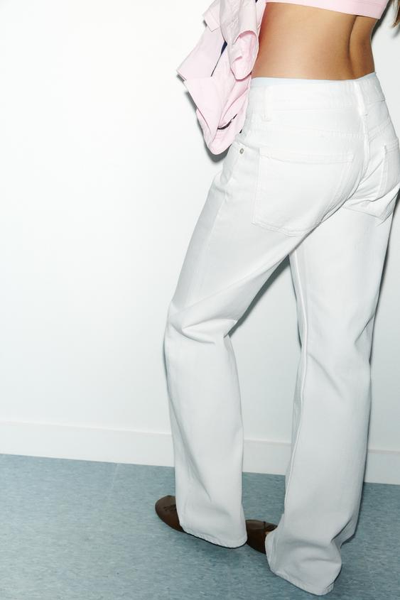 JEAN TRF WIDE LEG TAILLE BASSE - Blanc de Zara - Image 2