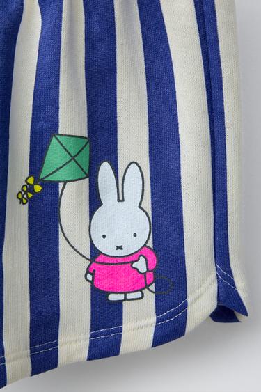 STRIPED MIFFY™ MERCIS BV © PLUSH BERMUDA SHORTS - Blue/White by Zara - Image 3