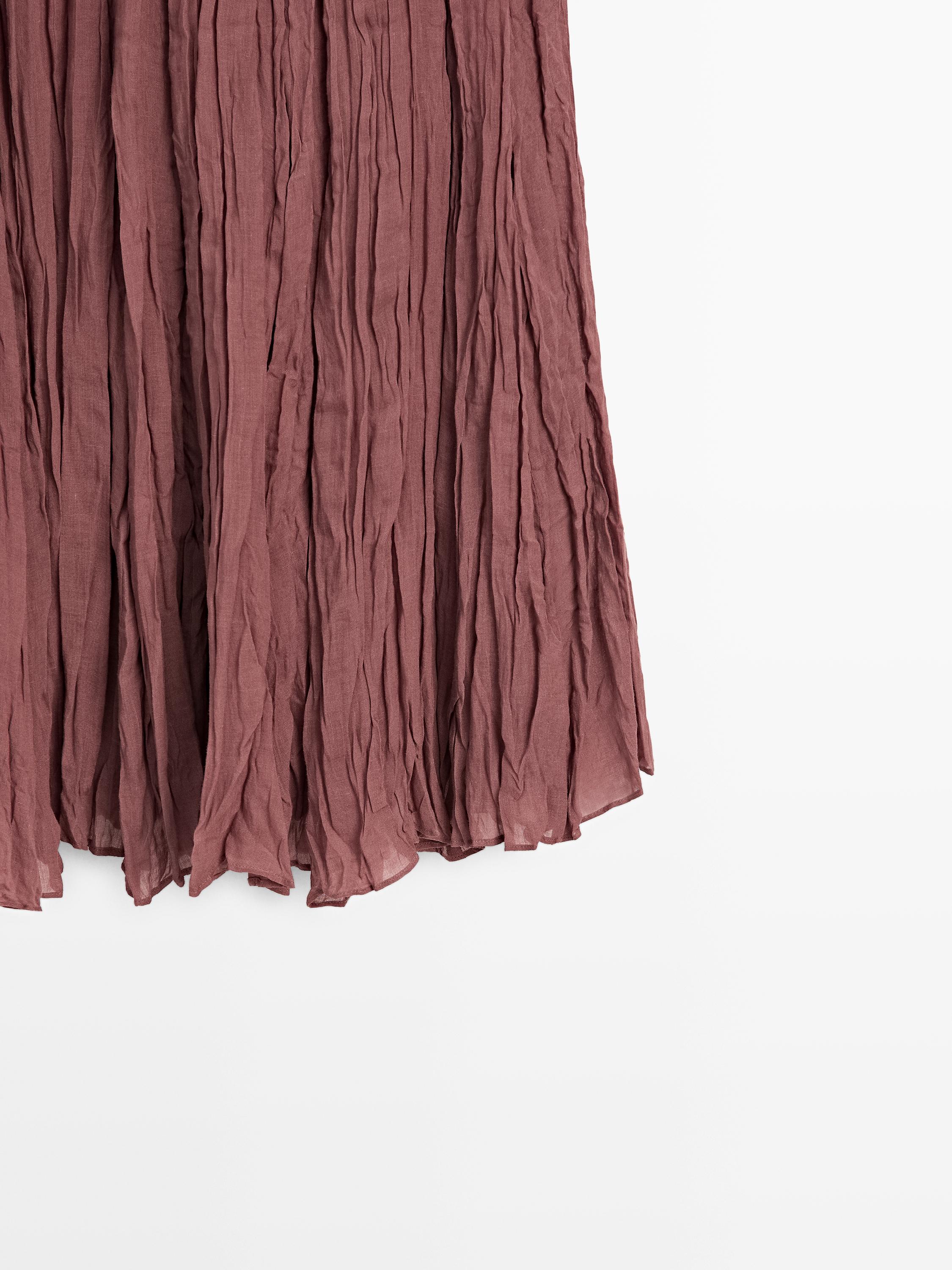 Flowing godet midi skirt