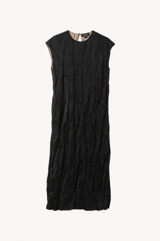 WILLY CHAVARRIA X ZARA WRINKLED MIDI DRESS
