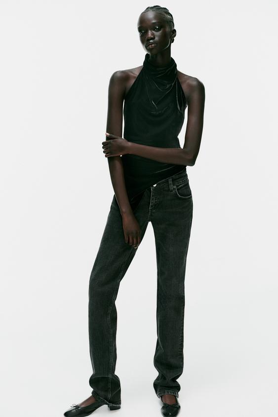 VELVET HALTER TOP - Black by Zara - Image 0