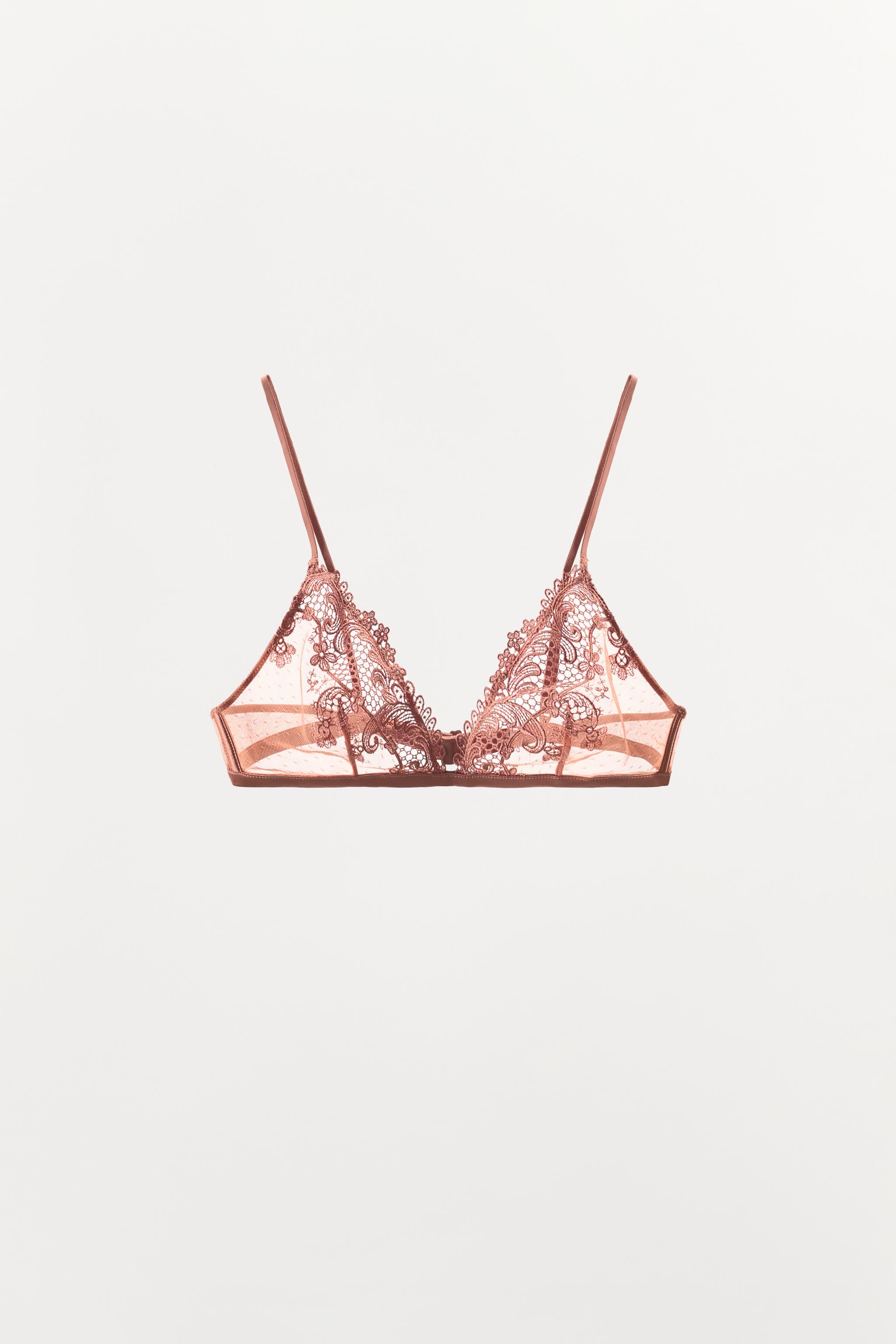 EMBROIDERED TRIANGLE BRA