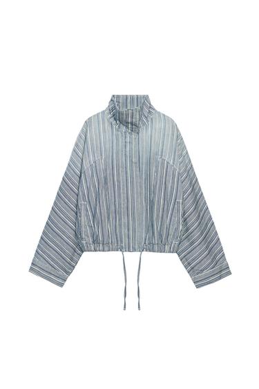 STRIPED DENIM JACKET - Stripes by Zara