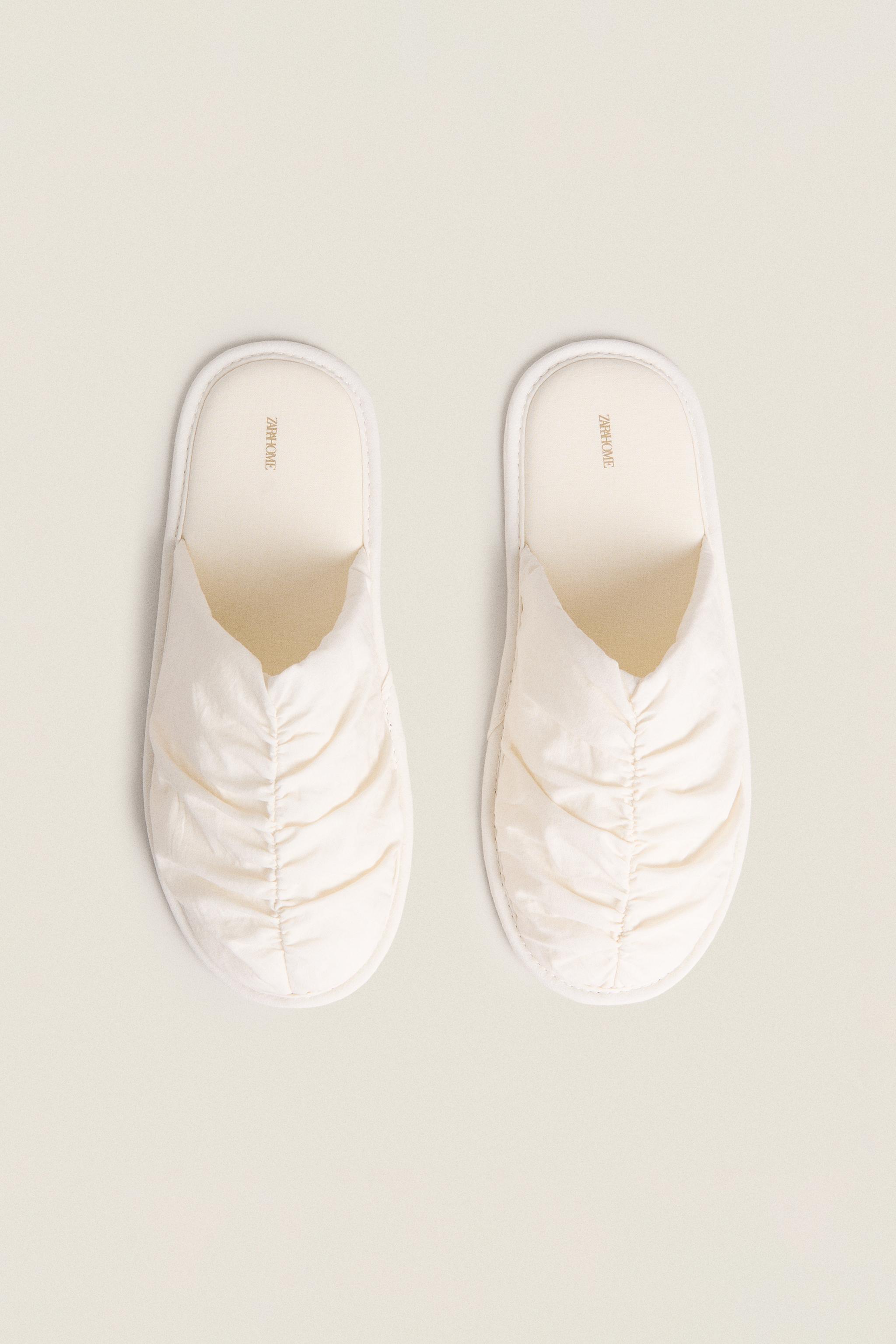 Zara white slippers fashion