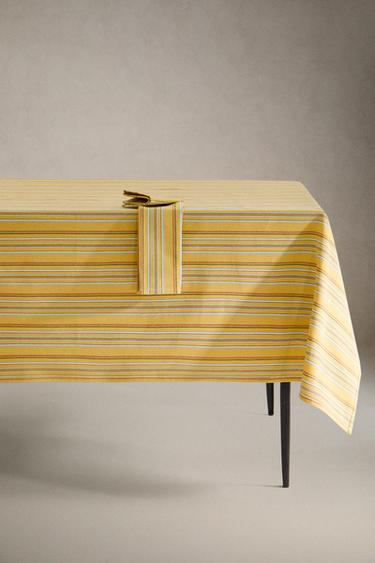 MULTICOLOURED STRIPED TABLECLOTH - yellow by Zara - Image 4