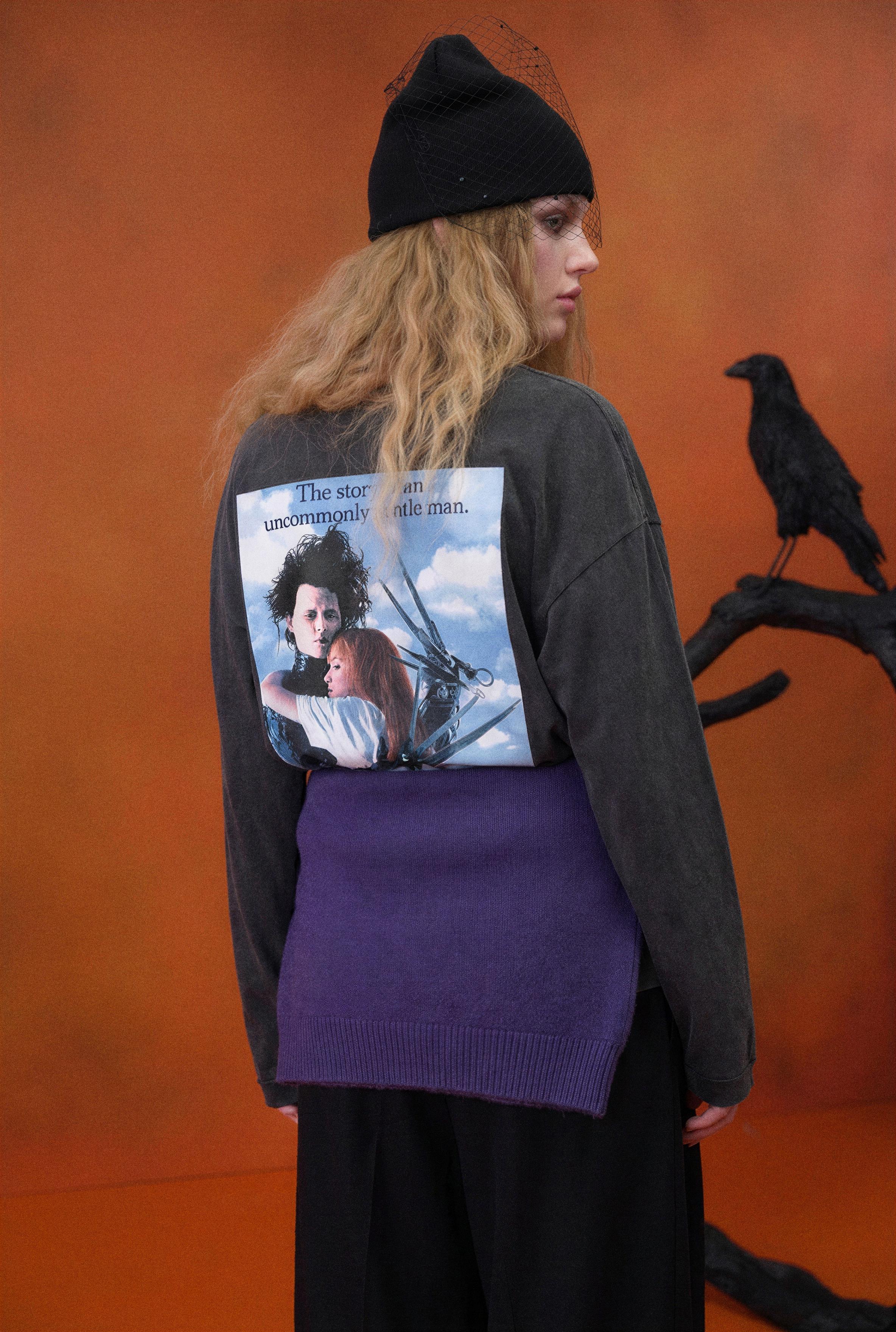 EDWARD SCISSORHANDS WASHED EFFECT T-SHIRT