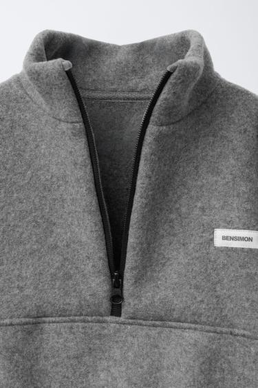 SWEAT POLAIRE DÉCOR BENSIMON ® X ZARA - Gris chiné de Zara - Image 2