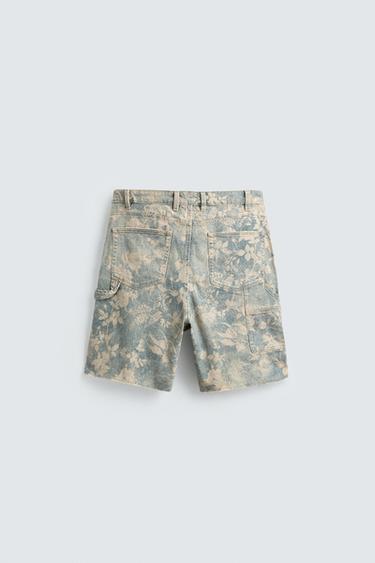FLORAL PRINT CARPENTER BERMUDA SHORTS - Printed by Zara - Image 7
